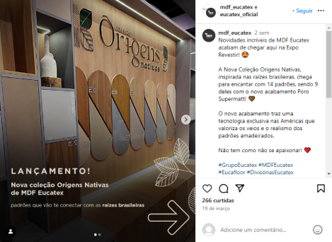 Novidades incríveis de MDF Eucatex acabam de chegar aqui na Expo Revestir