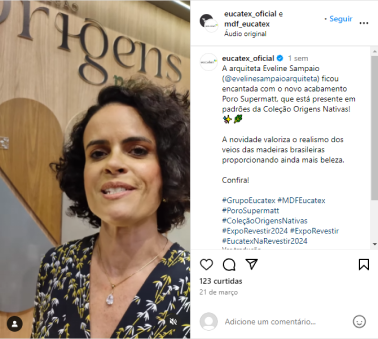 @evelinesampaioarquiteta encantada com Poro Supermatt - Origens Nativas